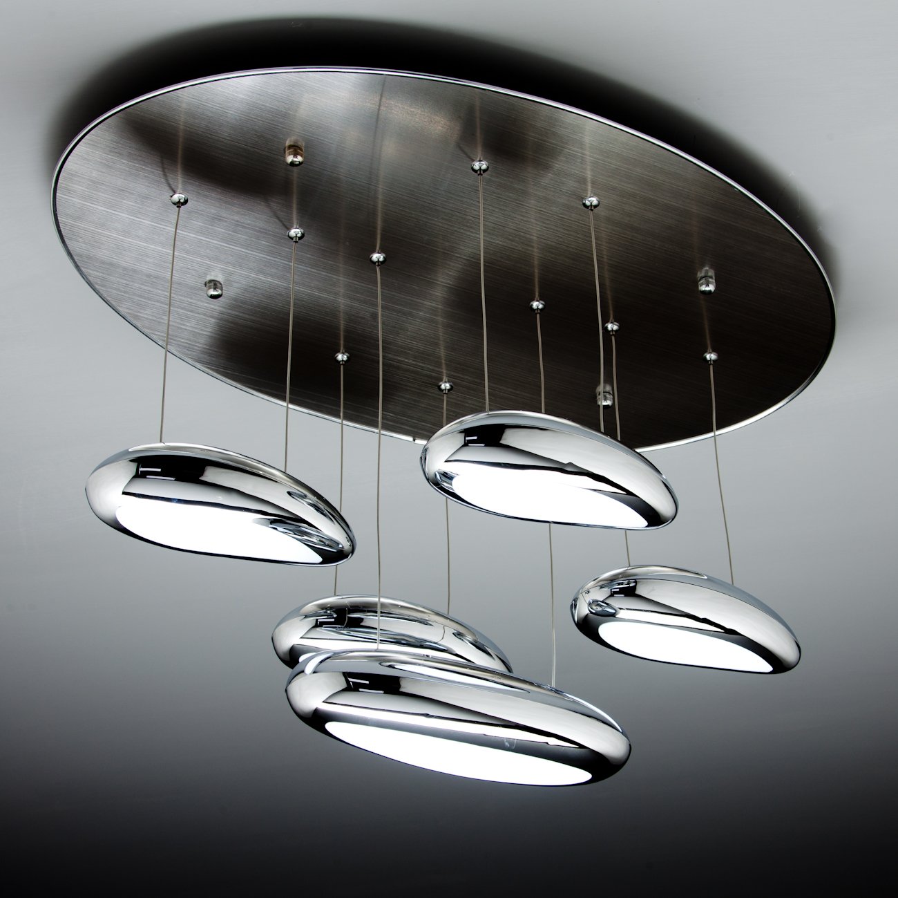 Lampadario a Led Drop Design 5B Luce Chiara per Salotto Moderno cod.  00000292