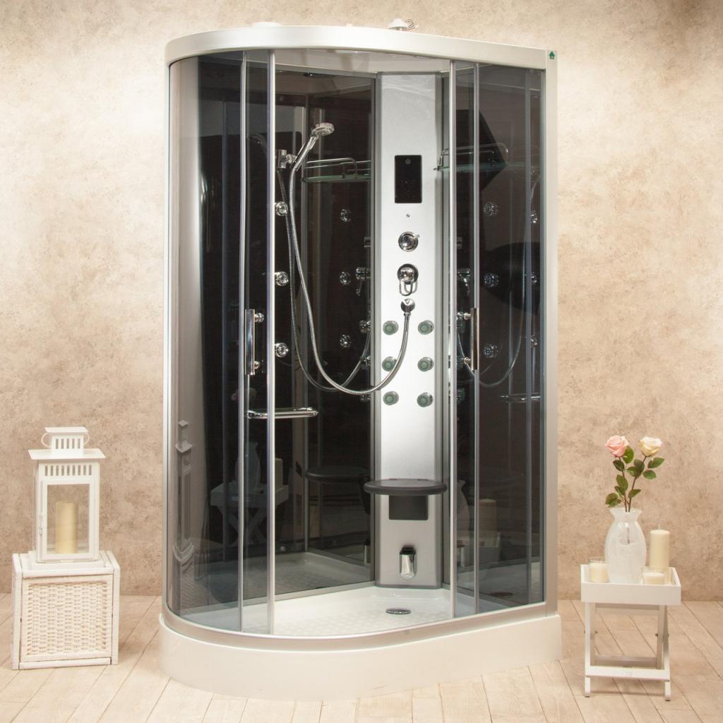 Box Doccia Idromassaggio Atene 120x80 Destra Sauna Bagno Turco e Ozono
