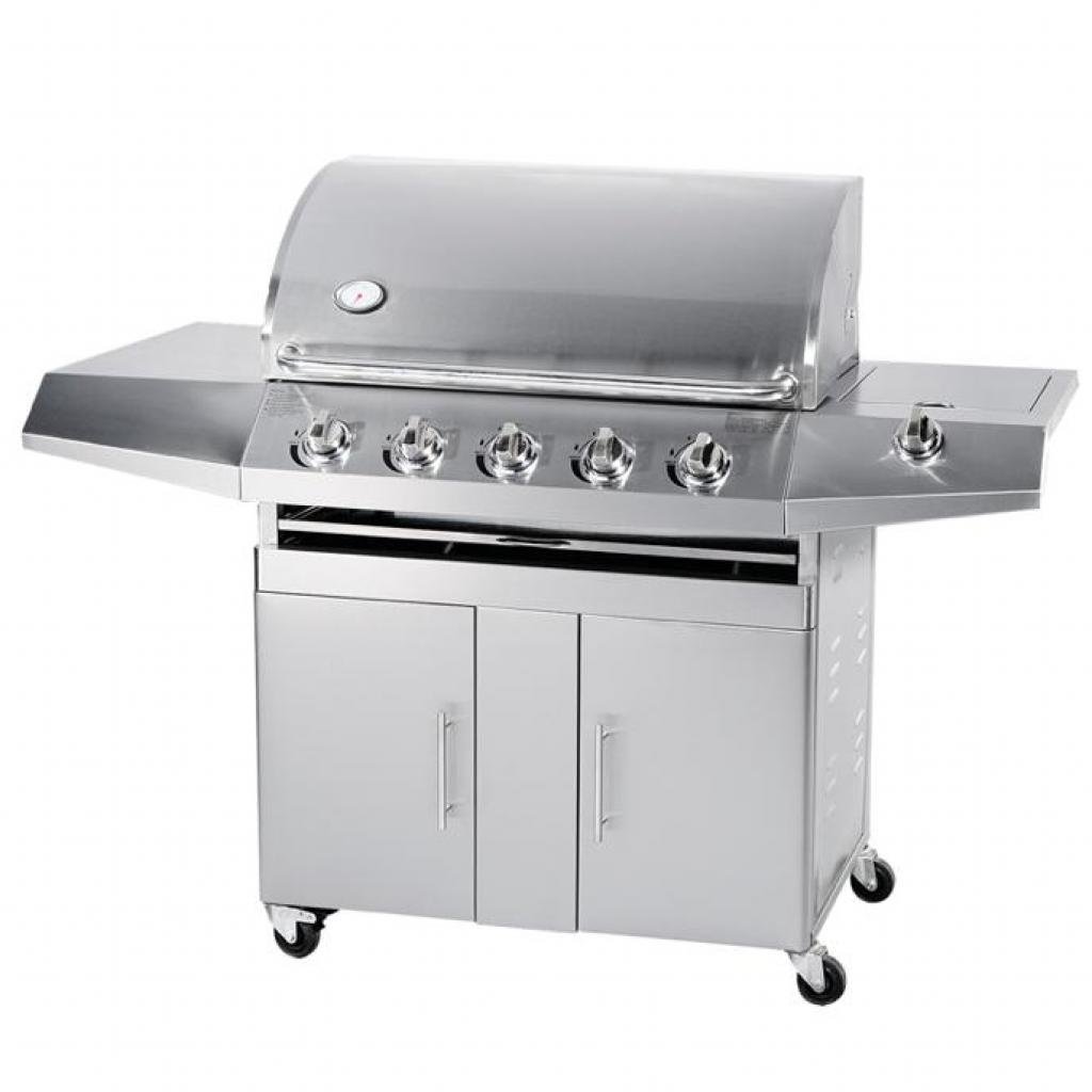Barbecue Gas GPL-Metano Total Inox 5 Fuochi Pietra Lavica