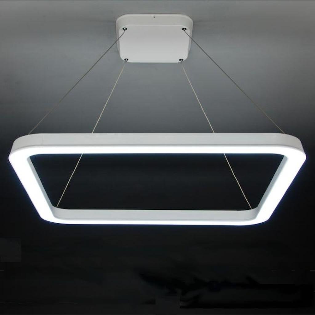 Lampadario a Sospensione Led Big Square Design per Salotto Moderno