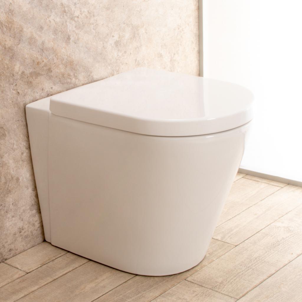 WC Filo parete Easy con sedile e copri vaso L35.5xP56.5xA40.5 cm