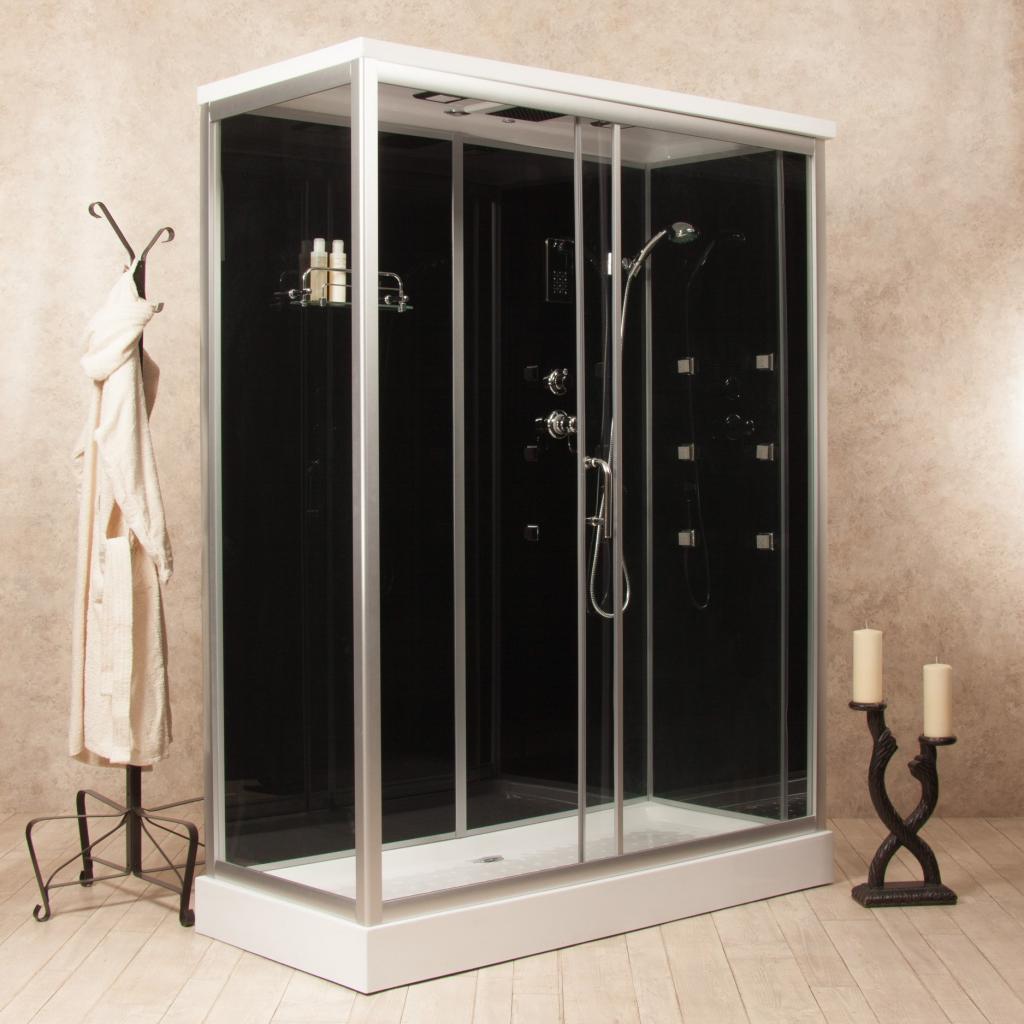 Box Doccia Black Air 70x160 Destra Idromassaggio Multifunzione