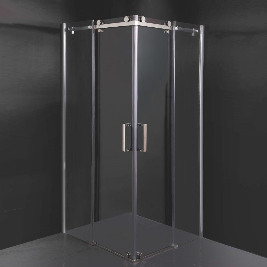 Cabina Doccia Sly Lux Vetri 8mm Telaio Inox 80x100 Sinistra