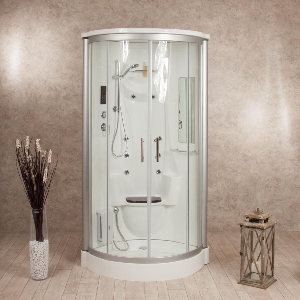 Lounge 90x90 Box Doccia Idromassaggio, Sauna Bagno Turco e Ozono