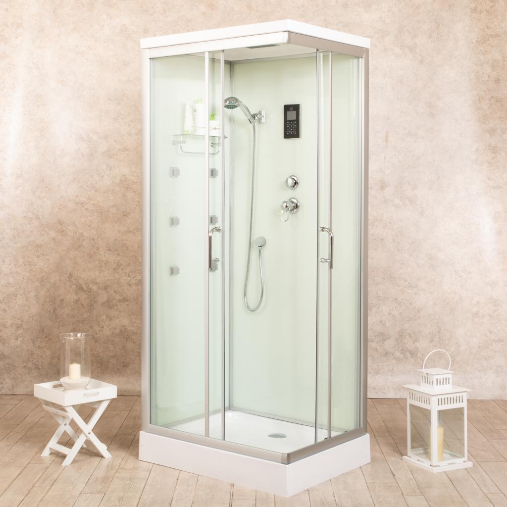 Box Doccia White Air 70x90 Sinistra Idromassaggio Multifunzione
