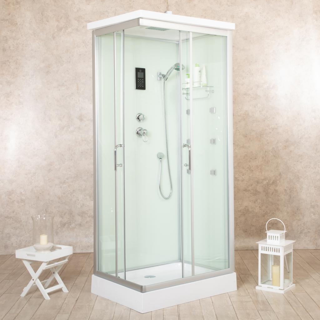 Box Doccia White Air 70x90 Destra Idromassaggio Multifunzione