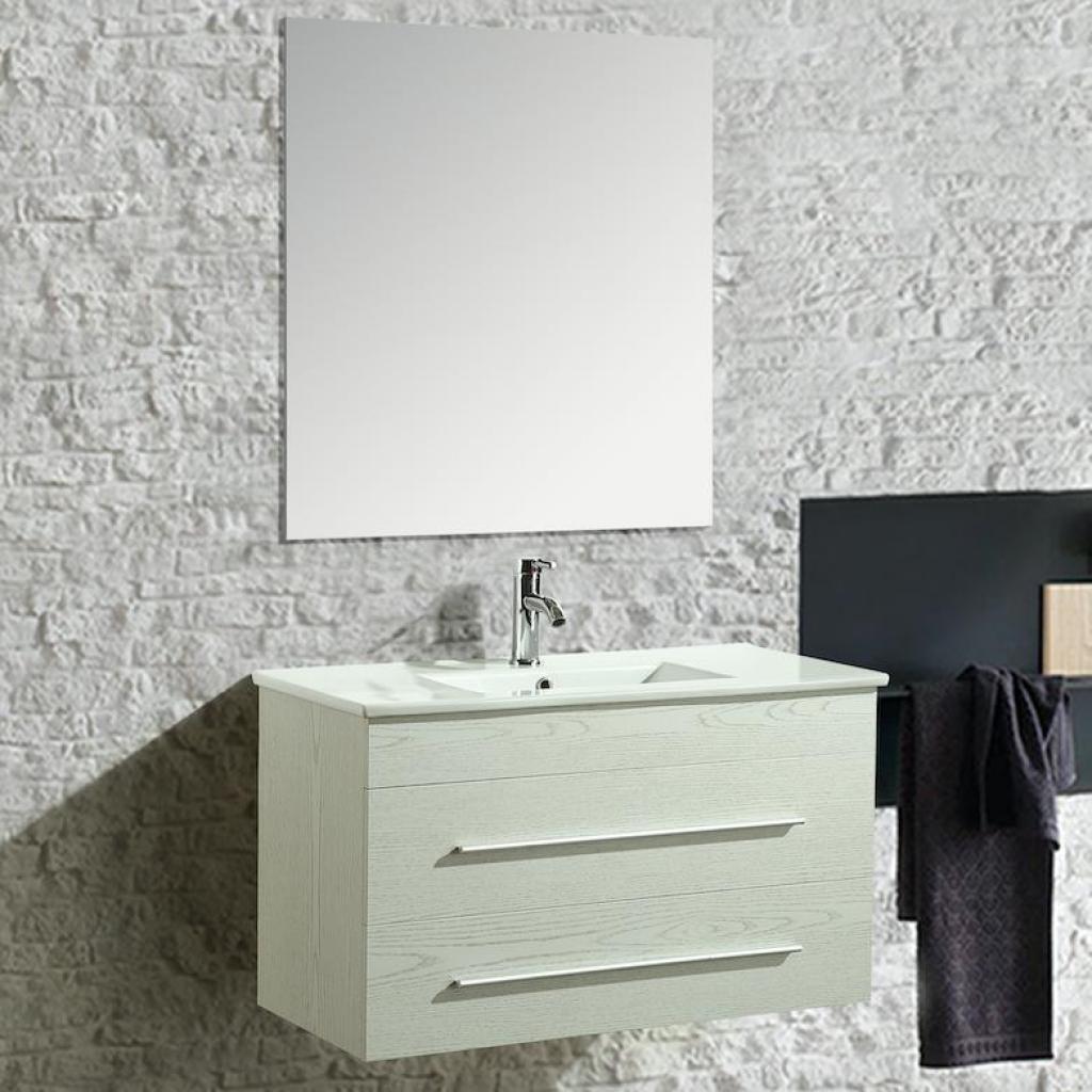 Mobile Arredo Bagno Angy 90 cm Sospeso Moderno Bianco