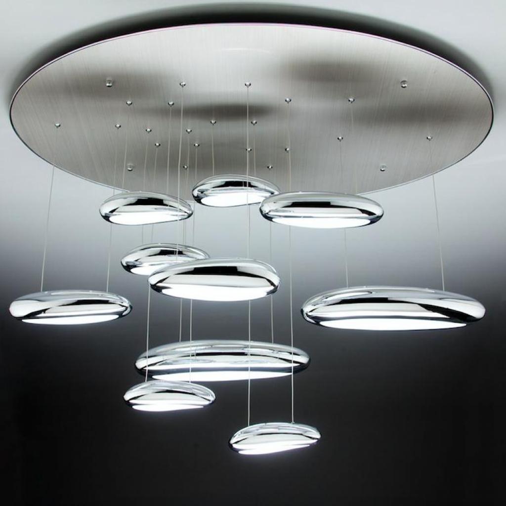 Lampadario a Sospensione Led Drop Design 10B Luce Calda Moderno