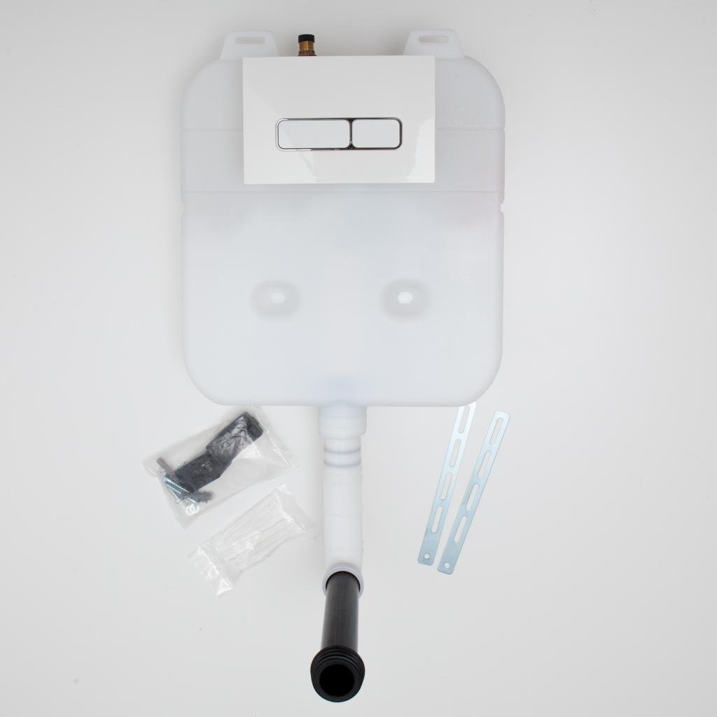 Cassetta WC da Incasso con Placca Color Bianco Lucido