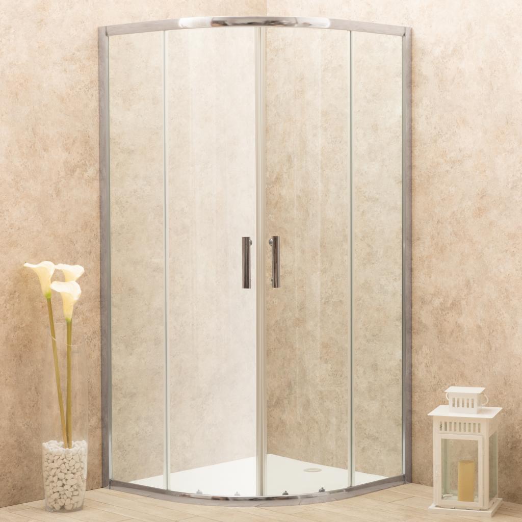 Box Doccia Itria 90x90cm Semicircolare Vetri Trasparenti 6mm