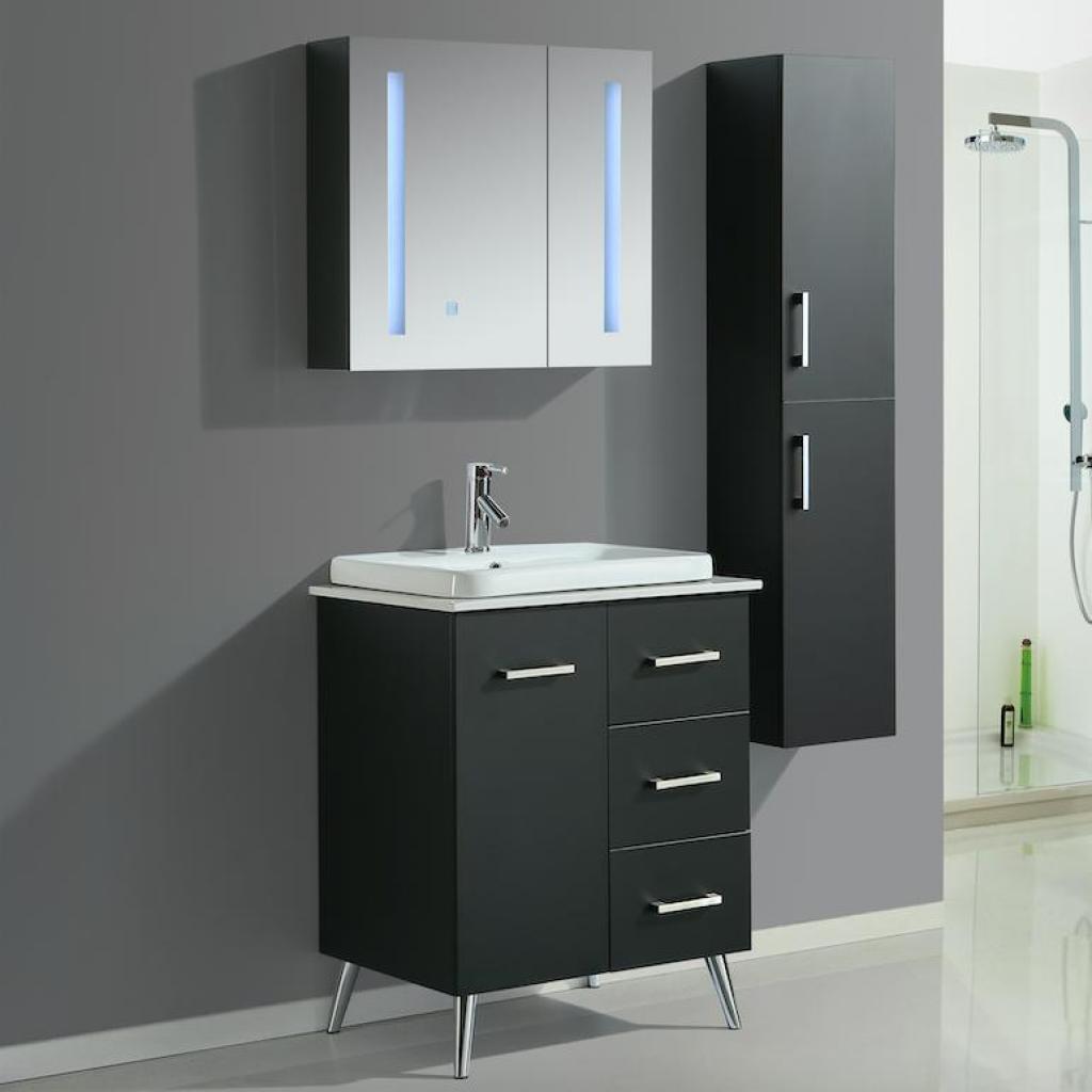 Mobile Arredo Bagno Space England 80 cm Moderno + Colonna Arredo