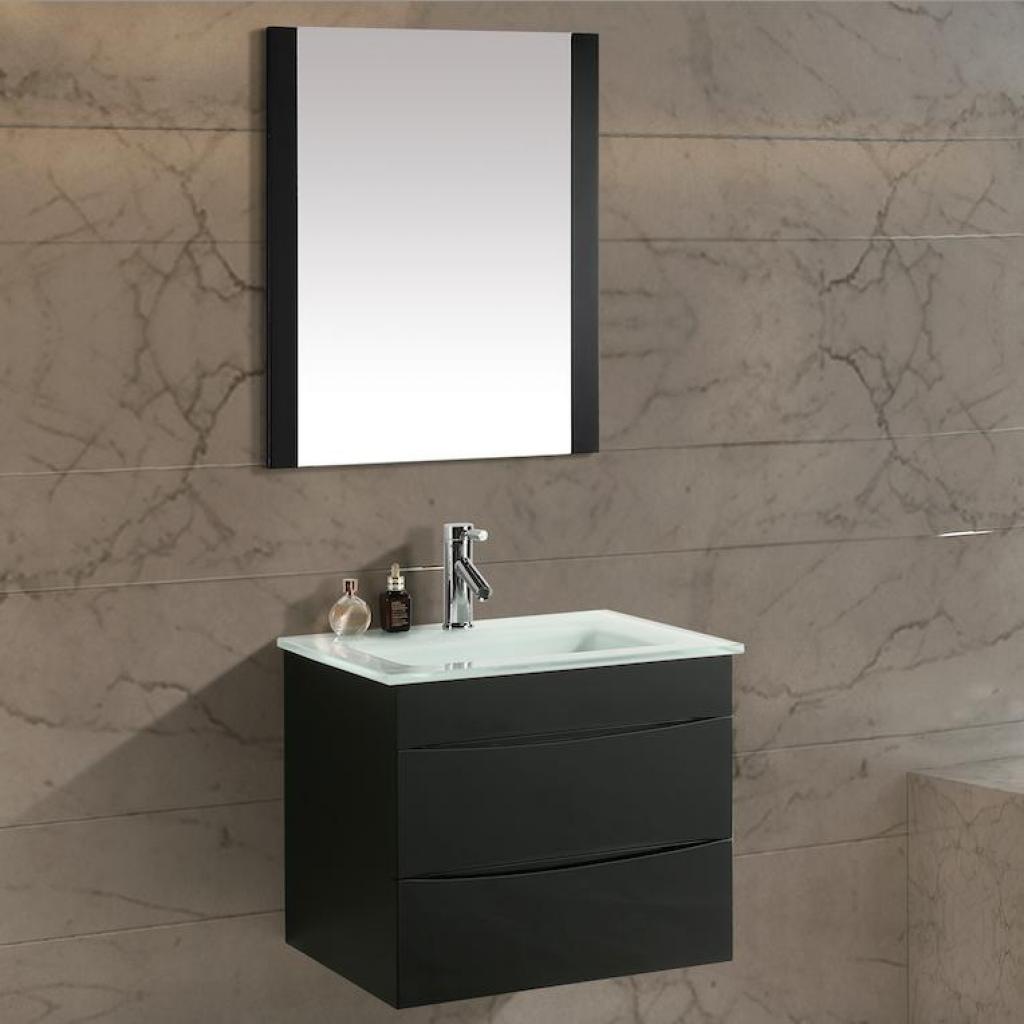 Mobile Arredo Bagno Easy 60cm Nero Moderno Sospeso cod. 00001779