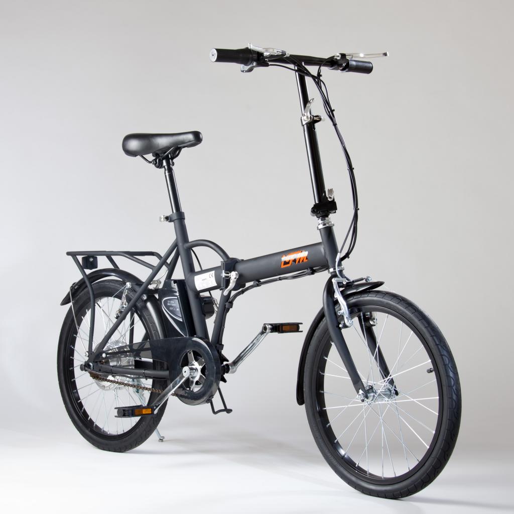 bicicletta elettrica ifm nera pieghevole batteria litio da 36v/6ah