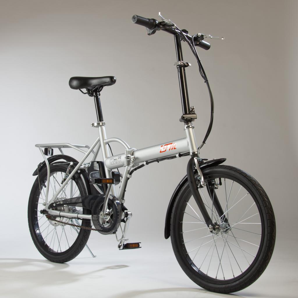 Bicicletta Elettrica IFM Grigia Pieghevole Batteria Litio da 36V/6Ah