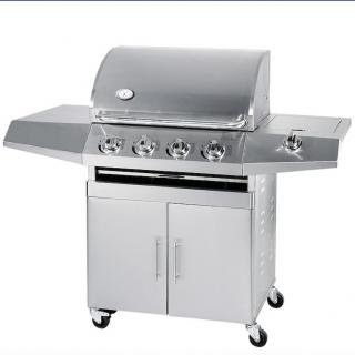 Barbecue Gas GPL/Metano Total Inox 4 fuochi Pietra Lavica