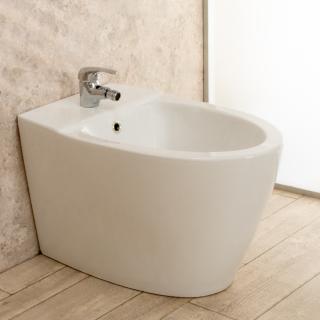 Bidet Filo Parete Round in ceramica moderno L38xP61xA40 cm