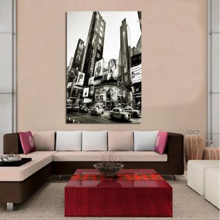 Quadro Stampa su Tela di New York City in Bianco Nero N81