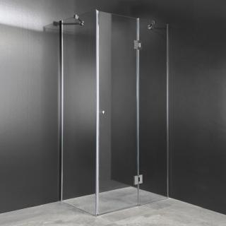 Cabina Doccia Lux Vetri 8mm Telaio Inox 80x110cm Destro
