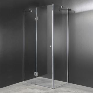 Cabina Doccia Lux Vetri 8mm Telaio Inox 80x110cm Sinistro