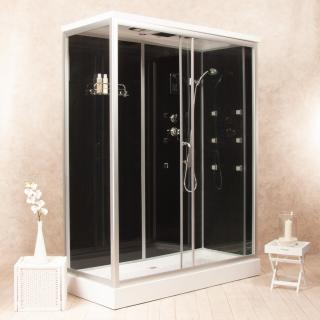Box Doccia Black Air 70x150cm Destra Idromassaggio Multifunzione