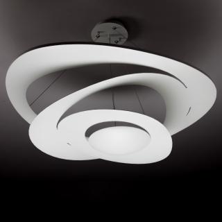 Lampadario Moderno Space Design color Bianco 68cm in Alluminio