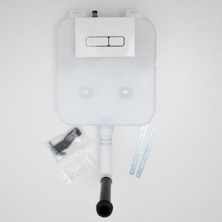 Cassetta WC da Incasso con Placca Color Bianco Lucido