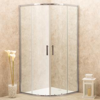 Box Doccia Itria 90x90cm Semicircolare Vetri Trasparenti 6mm