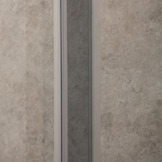 Doccia Itria 70x100cm Reversibile Vetri Fume 6mm Telaio in Alluminio