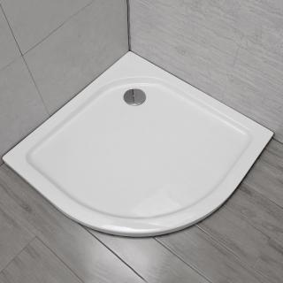 Piatto Doccia in Resina 90x90cm Semicircolare Reversibile + Piletta