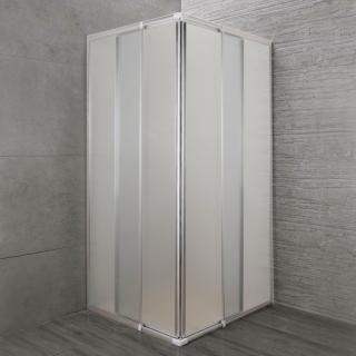 Box Doccia Regolabile Reversibile 71x90cm Vetro Satinato 6mm Angolare