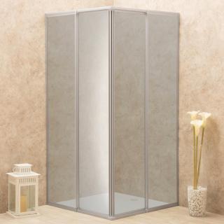 Box Doccia Regolabile Reversibile 74x77cm Vetro 6mm Fume' Angolare