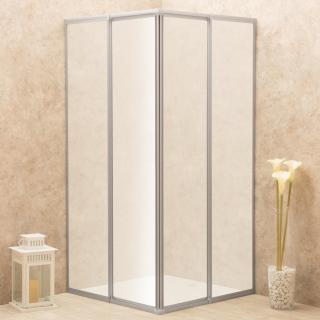 Box Doccia Regolabile Reversibile 79x81cm Vetro Satinato 6mm Angolare