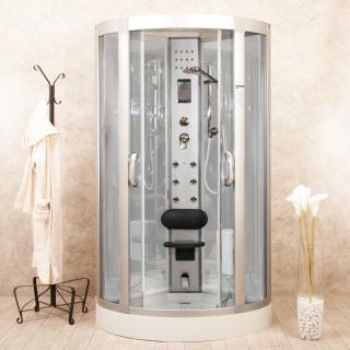 Box Doccia Idromassaggio White Eden 95x95cm Multifunzione