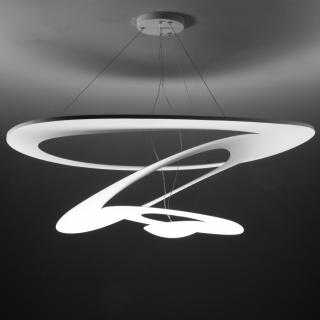 Lampadario Moderno Space Design color Bianco 100cm in Alluminio