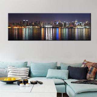Stampa Quadro Canvas su Tela con luce a LEDi Manhattan City N128